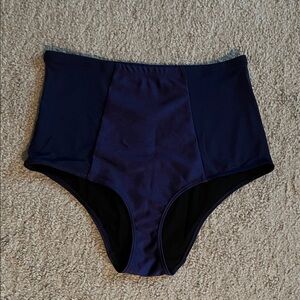 Vintage American Apparel High-Waisted Navy Swim Bottoms Size Medium